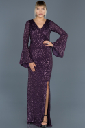 Long Purple Engagement Dress ABU521