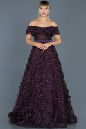 Long Purple Engagement Dress ABU586