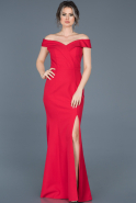 Long Red Mermaid Prom Dress ABU052