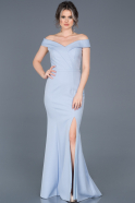 Long Blue Mermaid Prom Dress ABU052