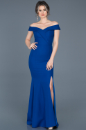 Long Sax Blue Mermaid Prom Dress ABU052