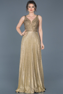 Long Gold Engagement Dress ABU603
