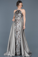 Tail Grey Engagement Dress ABU515