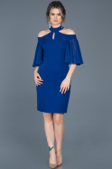 Short Sax Blue Evening Dress ABK059