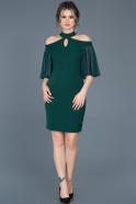 Short Emerald Green Evening Dress ABK059