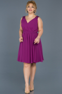 Short Purple Oversized Evening Dress ABK381