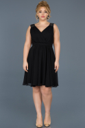 Short Black Oversized Evening Dress ABK381