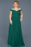 Long Emerald Green Oversized Evening Dress ABU354