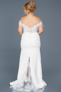 Long White Oversized Evening Dress ABU013