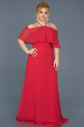 Long Red Oversized Evening Dress ABU470