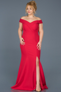 Long Red Plus Size Evening Dress ABU609