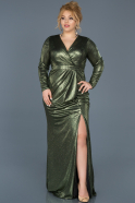 Long Green Plus Size Evening Dress ABU611