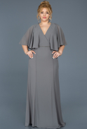 Long Grey Oversized Evening Dress ABU702