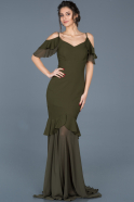 Long Olive Drab Prom Gown ABU619