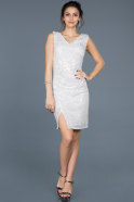 Short White Invitation Dress ABK389