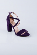 Purple Suede Evening Shoes AB1012
