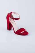 Red Suede Evening Shoes AB1016