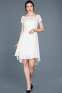 Short White Invitation Dress ABK387