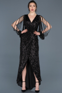 Front Short Back Long Black Mermaid Prom Dress ABO015