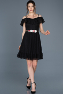 Short Black Invitation Dress ABK405