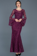 Long Violet Mermaid Prom Dress ABU650