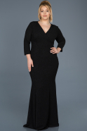 Long Black Oversized Evening Dress ABU667