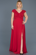 Long Red Plus Size Evening Dress ABU666