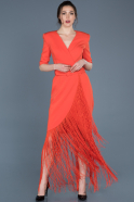 Short Orange Invitation Dress ABK421