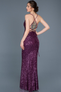 Long Violet Invitation Dress ABU617