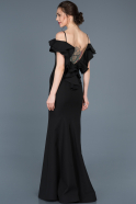 Long Black Prom Gown ABU625