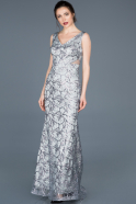 Long Silver Mermaid Prom Dress ABU651