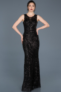 Long Black Mermaid Prom Dress ABU657