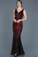 Long Red Mermaid Evening Dress ABU658