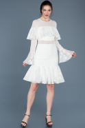 Short White Invitation Dress ABK426