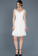 Short White Evening Dress ABK695