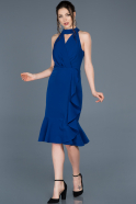 Midi Sax Blue Invitation Dress ABK423