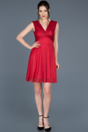Short Red Prom Gown ABK425