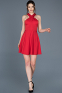 Short Red Invitation Dress ABK392