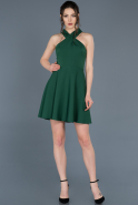 Short Emerald Green Invitation Dress ABK392