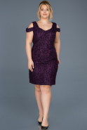Short Violet Invitation Dress ABK436