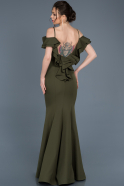 Long Olive Drab Prom Gown ABU625