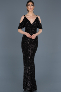 Black Mermaid Evening Dress ABU552