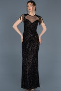 Long Black Mermaid Prom Dress ABU694