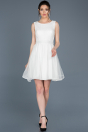 Short White Prom Gown ABK452