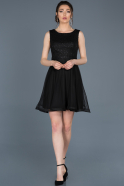Short Black Prom Gown ABK452