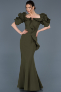Long Olive Drab Mermaid Prom Dress ABU684