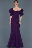 Long Purple Mermaid Prom Dress ABU684