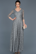 Long Grey Evening Dress ABU335