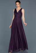 Long Purple Engagement Dress ABU695