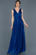 Long Sax Blue Engagement Dress ABU695